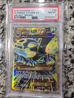 2015 Pokemon XY FA Primal Kyogre EX Ancient Origins PSA 8 - Image 1