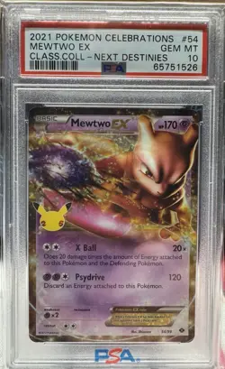 PSA 10 Gem Mint Pokemon Celebrations Classic Collection Mewtwo Ex #54 Holo - Image 1