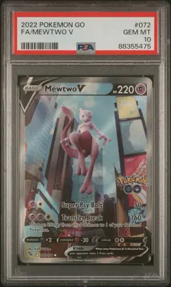 PSA 10 Mewtwo V Full Alt Art 072/078 Pokemon Go Pokemon - Image 1