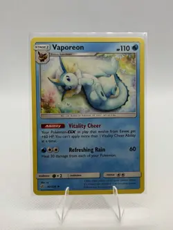 Pokemon TCG Cosmic Eclipse Vaporeon #42/236 Regular Uncommon NM - Image 1