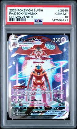 Pokemon Deoxys VMAX GG45/GG70 Crown Zenith: Galarian Gallery Holo PSA 10 - Image 1