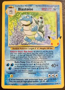 Blastoise 2/102 Holo Celebrations: Classic Collection Pokemon Near Mint NM - Image 1
