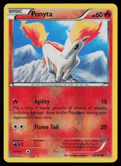 Ponyta 14/106 Reverse Holo Pokemon TCG XY - Flashfire LP - Image 1