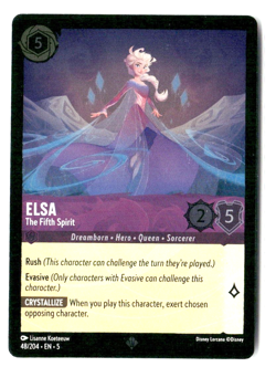 Elsa 48/204 The Fifth Spirit Shimmering Skies Super Rare Foil Disney Lorcana - Image 1