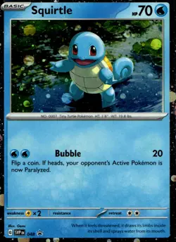 Squirtle - (Cosmos Holo) Promo SV: Scarlet & Violet Promo Cards 048 NM - Image 1