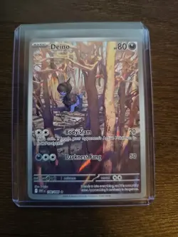 Pokemon TCG Deino NM Illustration Rare 146/086 White Flare Holo Full Art Card SV - Image 1