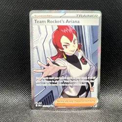 Pokemon TCG Team Rocket's Ariana Full Art Trainer 224/182 Holo Card Stock - Image 1