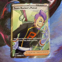 Pokemon TCG Destined Rivals Team Rockets Petrel Card 226/182 Full Art - Image 1