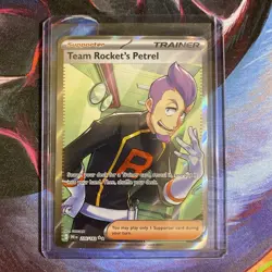 Pokemon TCG Destined Rivals Team Rockets Petrel Card 226/182 Full Art - Image 3