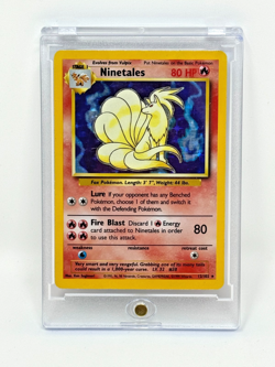 Pokemon TCG Ninetales Flame Base Set Card 12/102 Holographic Rare 1999 WOTC - Image 1