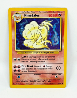 Pokemon TCG Ninetales Flame Base Set Card 12/102 Holographic Rare 1999 WOTC - Image 3