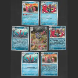 Wugtrio Pokemon Card Collection Set of 7 English Cards Reverse Holo Rare - Image 1