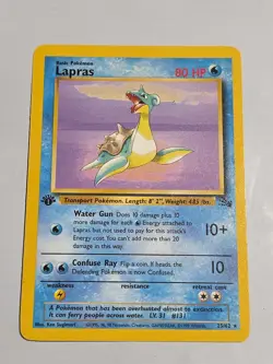 1st Edition LAPRAS First Edition 1999 Fossil Non-Holo Rare Pokemon Card 25/62 - Image 1