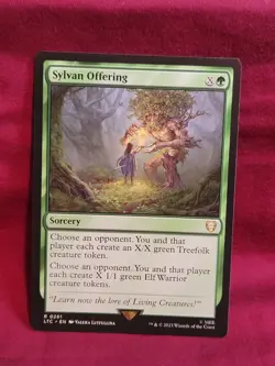 Sylvan Offering 0261 Non Foil Rare LOTR Commander MTG Near Mint - Image 1