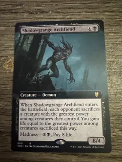 Shadowgrange Archfiend (Extended Art) Commander: Innistrad: Crimson Vow Regular - Image 1