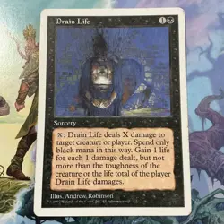 MTG LP Drain Life #156 Fifth Edition 1997 Magic The Gathering - Image 1