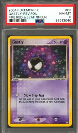 Pokemon EX Fire Red Leaf Green FRLG Reverse Holo Foil Gastly 63/112 PSA 8 - Image 1