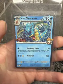 Pokemon TCG Gyarados Cosmo Holo Rare Misty's Destined Rivals Stamp 049/182 - Image 1