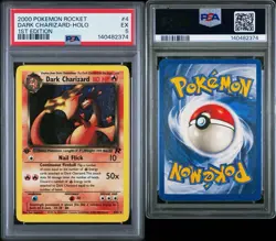 2000 POKEMON ROCKET DARK CHARIZARD-HOLO #4 1ST EDITION PSA 5 - Image 3