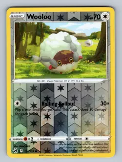 Wooloo 121/159 Reverse Holo Crown Zenith NM Pokemon TCG - Image 1