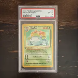 Pokemon Bisaflor Holo Rare 1st Edition German Wizards PSA 6 #15/102 1999 - Image 1