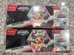 2 Sam’s Club Pokemon Prismatic Evolutions Surprise Box & Booster Bundle Lot Sams - Image 1