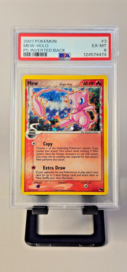 Pokemon TCG Mew Delta Species 3/17 Pop Series 5 Holo - Inverted Back Error PSA 6 - Image 1