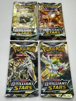 Brilliant Stars Booster Packs 4 Full Art Set Sword & Shield Pokemon TCG Sold Out 820650809965 - Image 2