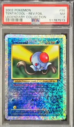 2002 POKEMON LEGENDARY COLLECTION #96 TENTACOOL-REV.FOIL PSA 7 - Image 1