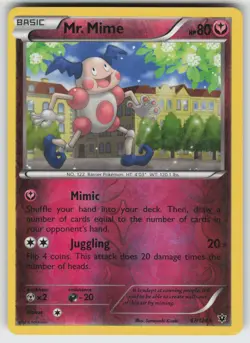 Mr. Mime Reverse Holo Rare XY - Fates Collide 67/124 Pokemon - Image 1