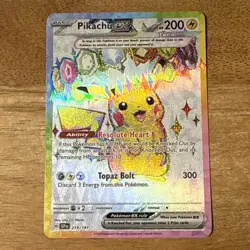 Pikachu EX 219/191 Pokemon TCG S&V Surging Sparks Full Art Ultra Rare English - Image 1