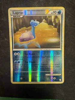 Pokemon TCG Lapras HGSS 24/123. Reverse Holo Rare. VLP-NM - Image 2