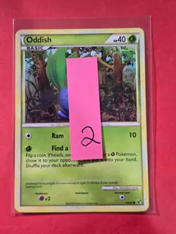 2010 Pokemon HG and SS Undaunted #60 Oddish, C, NF/H, cd2 - Image 3