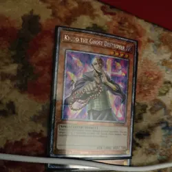 Yugioh Kycoo the Ghost Destroyer RA03-EN110 Platinum Secret Rare 1st Ed NM - Image 1