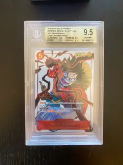 2025 One Piece Promo ST01-012 Monkey D Luffy 3rd Anniversary Winner BGS 9.5 - Image 1