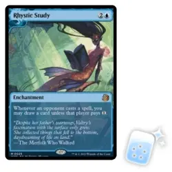 RHYSTIC STUDY Wilds Of Eldraine: Enchanting Tales WOT Magic MTG MINT CARD - Image 1