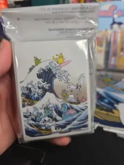 2023 Pokemon Center Great Wave Pikachu & Friends Card Sleeves TCG (65 Sleeves) - Image 1