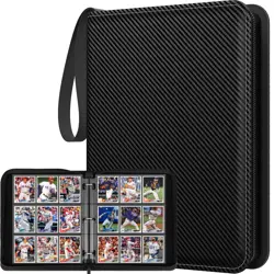Trading Card Binder with Sleeves, 9 Pocket Trading Card Binder Premium 720 Do... - Image 1