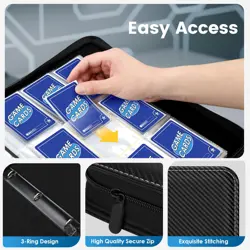 Trading Card Binder with Sleeves, 9 Pocket Trading Card Binder Premium 720 Do... - Image 3