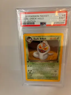 2000 Dark Arbok Holo PSA 9 1st First Edition #2/82 Rare Pokemon Rocket Card 2 - Image 1
