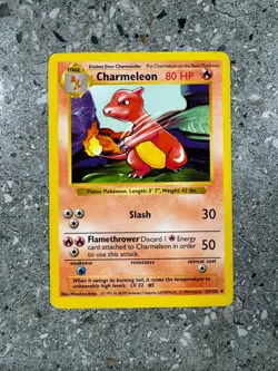 Pokemon TCG Cards SHADOWLESS Base Set Charmeleon 24/102 Uncommon PLAYED - Image 1