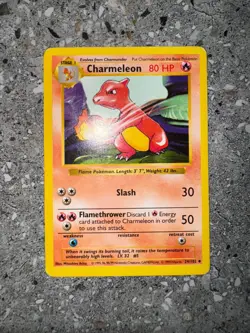 Pokemon TCG Cards SHADOWLESS Base Set Charmeleon 24/102 Uncommon PLAYED - Image 3