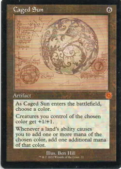MTG: The Brothers' War: Retro Frame Artifacts: Schematic Caged Sun: LP Condition - Image 1