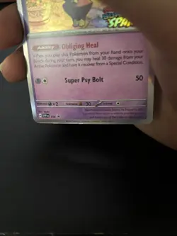Pokemon TCG - Indeedee SVP 154 - Black Star Promo Surging Sparks Pre Release - Image 3
