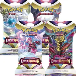 Pokemon TCG: Lost Origin Sleeved Booster Pack Art Set - 4 Total Packs - Image 1