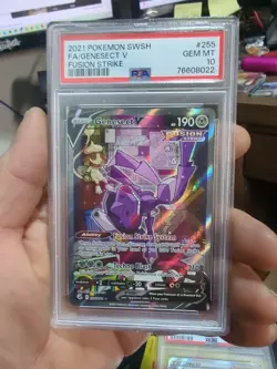 2021 Pokemon SWSH F.A./ Genesect V (Alt Art) Fusion Strike #255 PSA 10 - Image 2