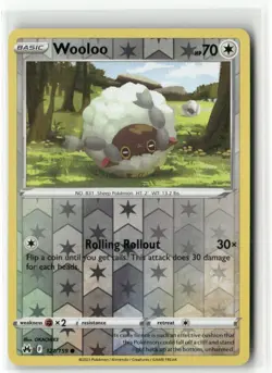 Wooloo 121/159 Reverse Holo - Crown Zenith - Pokemon TCG NM - Image 1
