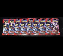 Pokemon Destined Rivals Sleeved Booster Pack 9 Pack Lot - Image 1