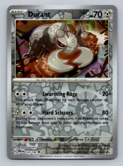 Pokemon Durant SV04: Paradox Rift 129/182 Near Mint NM Reverse Holo - Image 1