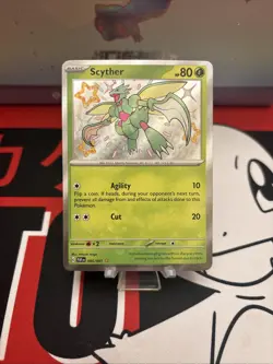 Pokemon TCG Scyther Holo Rare Paldean Fates 095/091 SV Baby Shiny NM 2024 - Image 1